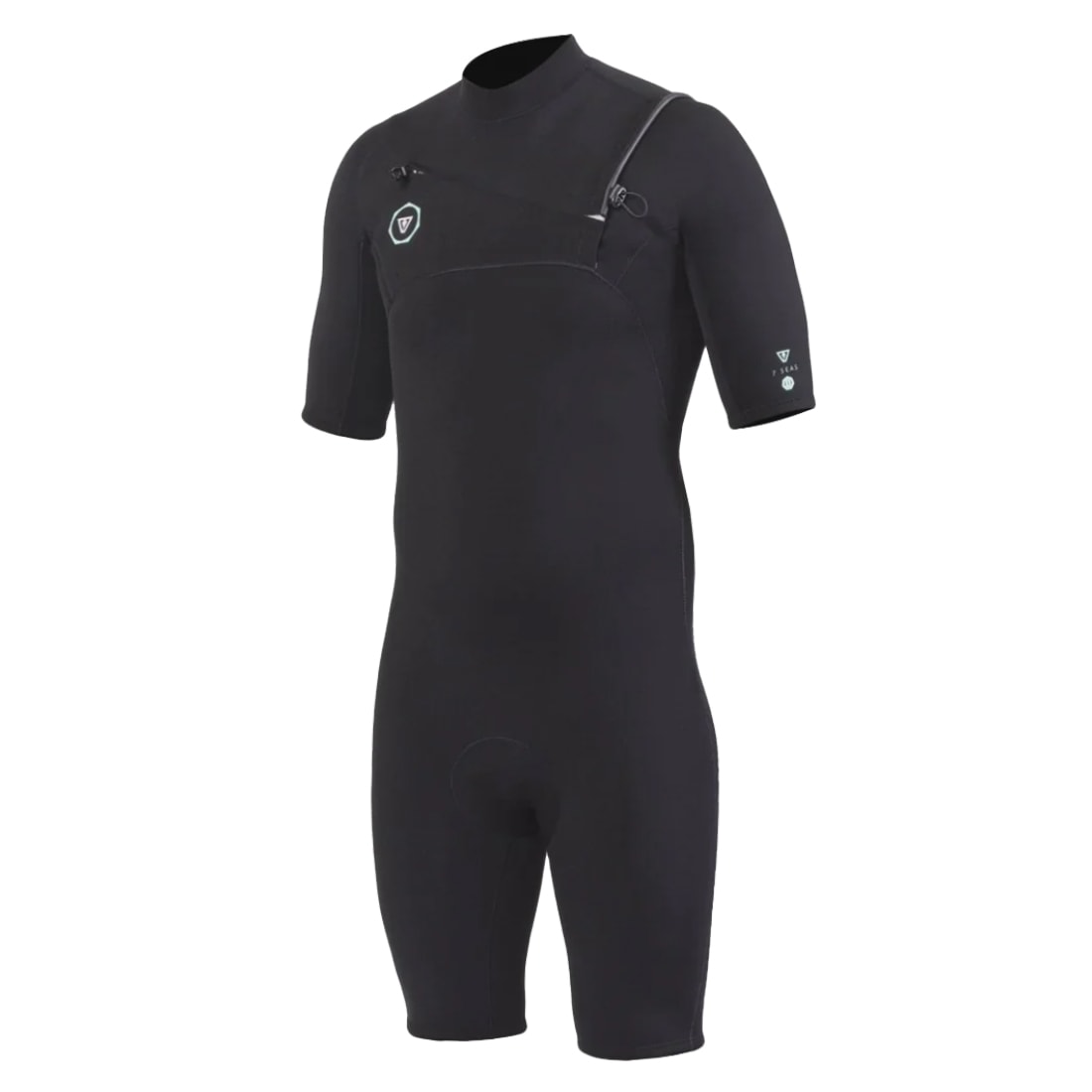 Short John Vissla Seven Seas 2/2 Chest Zip Manga Longa Black