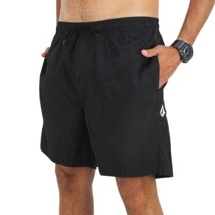 Shorts Extra Grande Volcom Solid Stone Preto