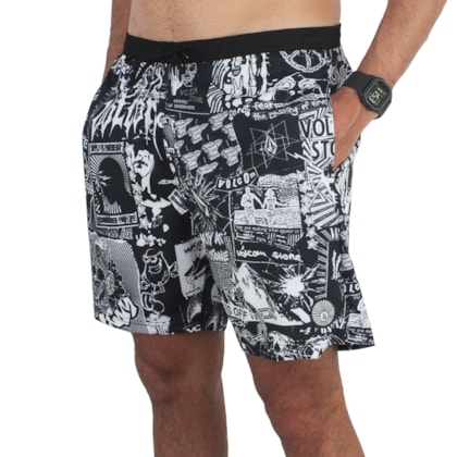 Shorts Volcom Collage Preto