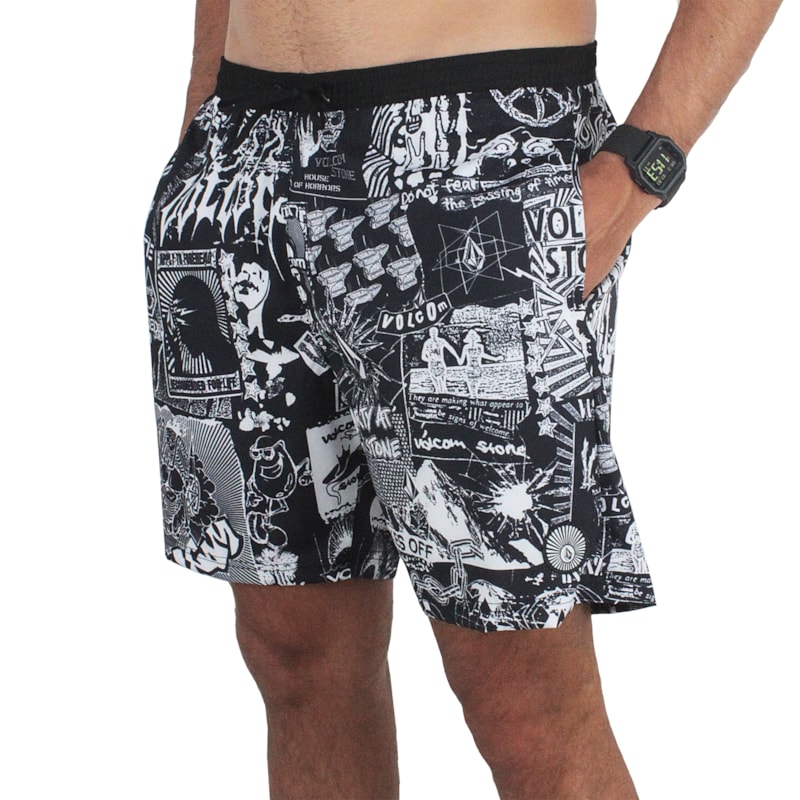 Shorts Volcom Collage Preto