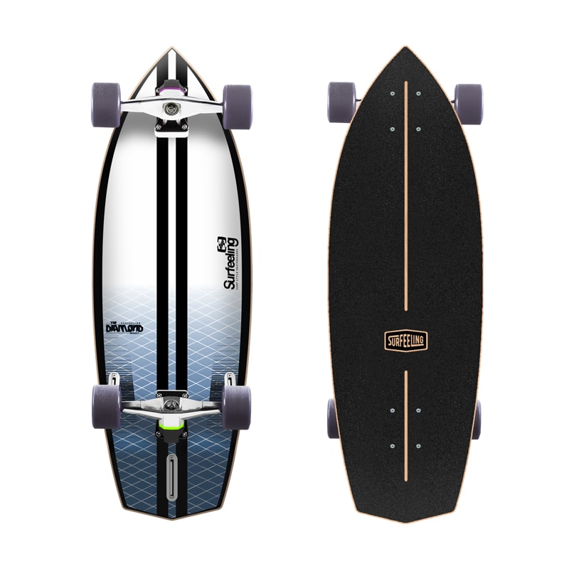 Skate Simulador de Surf Surfeeling Diamond New Blue