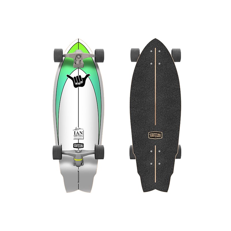 Skate Simulador de Surf Surfeeling Hang Loose Ian Gouveia Green
