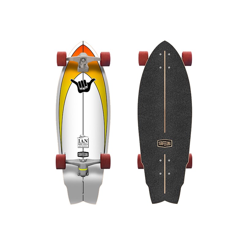 Skate Simulador de Surf Surfeeling Hang Loose Ian Gouveia Orange