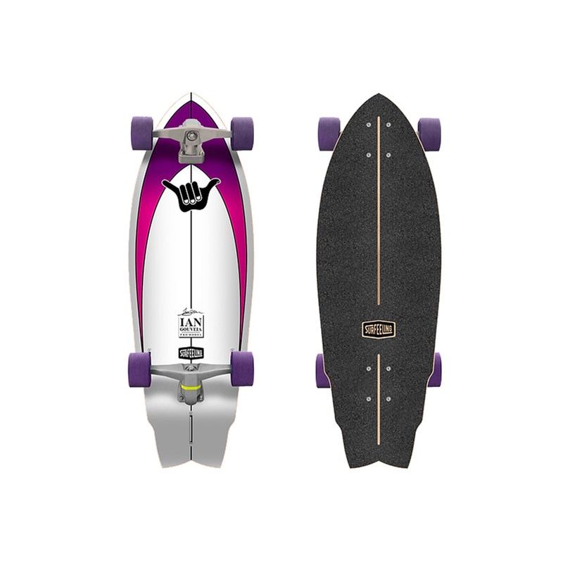 Skate Simulador de Surf Surfeeling Hang Loose Ian Gouveia Pink
