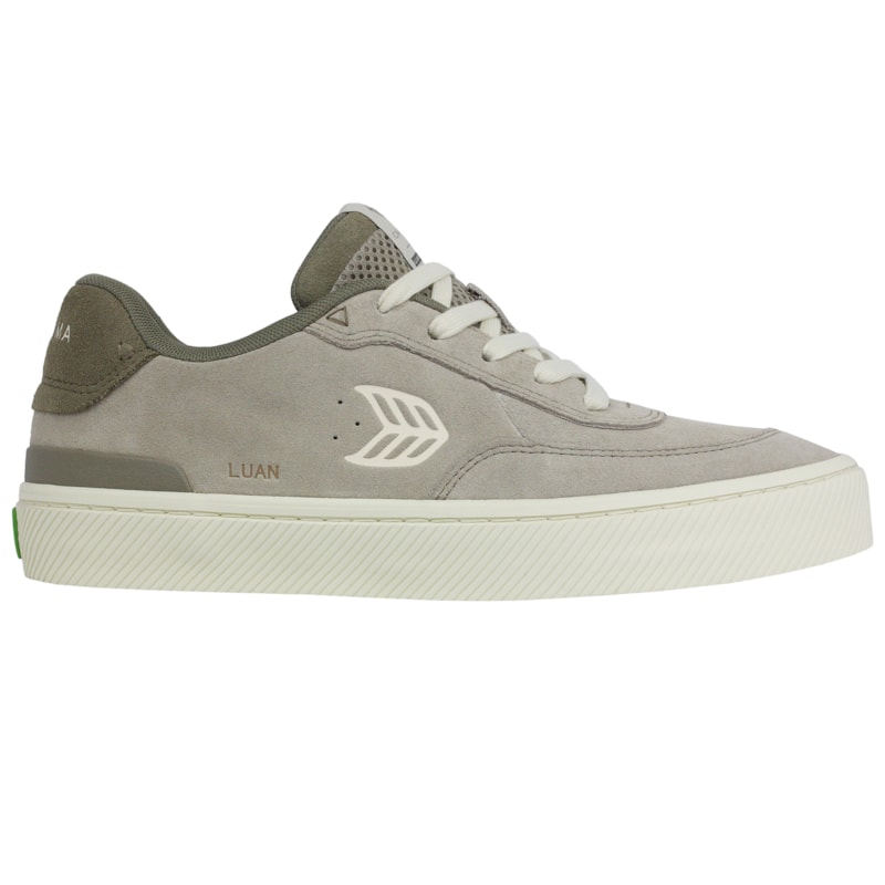 Tênis Cariuma Luan Pro Plaza Taupe Suede Ivory Logo Importado