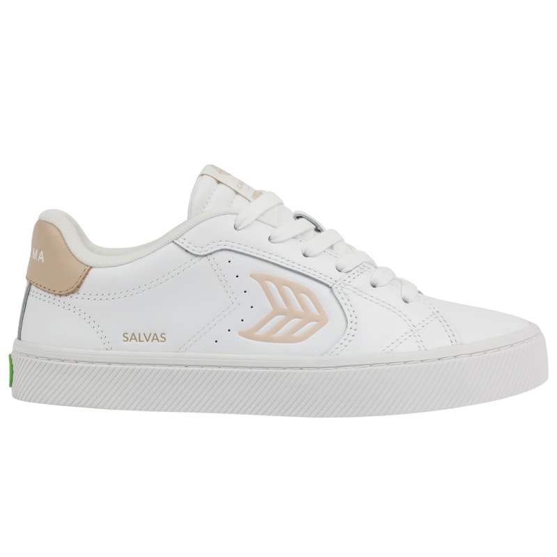 Tênis Cariuma Salvas White Leather Shifting Sand Logo Importado