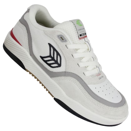 Tênis Cariuma UBA Pro Skate White Suede Off White Red