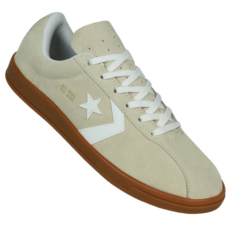 Tênis Converse All Star Classic Trainer Cru Clássico Branco Marrom Mel