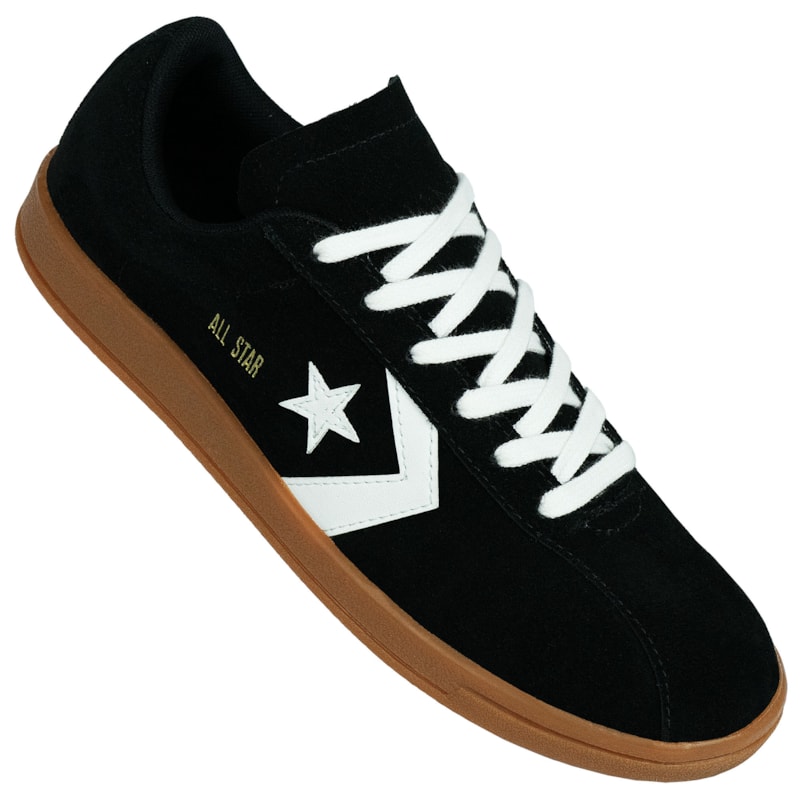 Tênis Converse All Star Classic Trainer Preto Branco Velho Marrom Mel