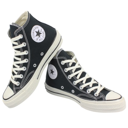 Tênis Converse Chuck 70 Hi Preto Branco Amêndoa