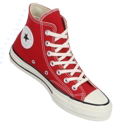 Tênis Converse Chuck 70 Hi Vermelho Branco Amêndoa
