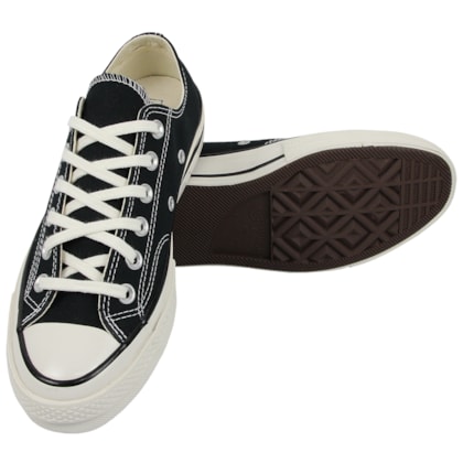 Tênis Converse Chuck 70 Preto Branco Amêndoa