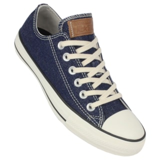 Tênis Converse Chuck Taylor All Star Azul Escuro Bege Mel Amêndoa