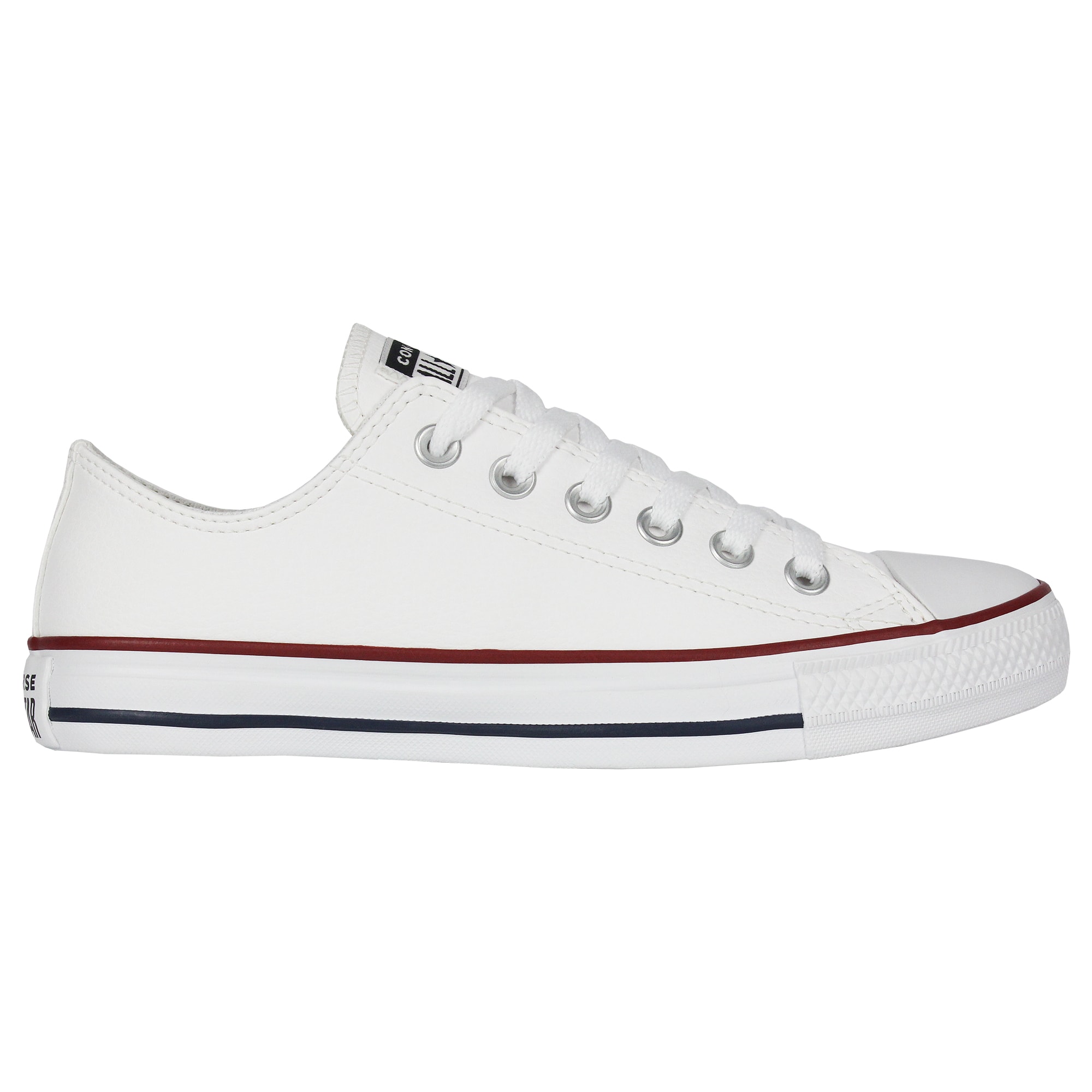 Tênis Converse Chuck Taylor All Star Branco Vermelho Marinho Couro