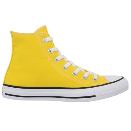 Tênis Converse Chuck Taylor All Star Hi Amarelo Preto Branco