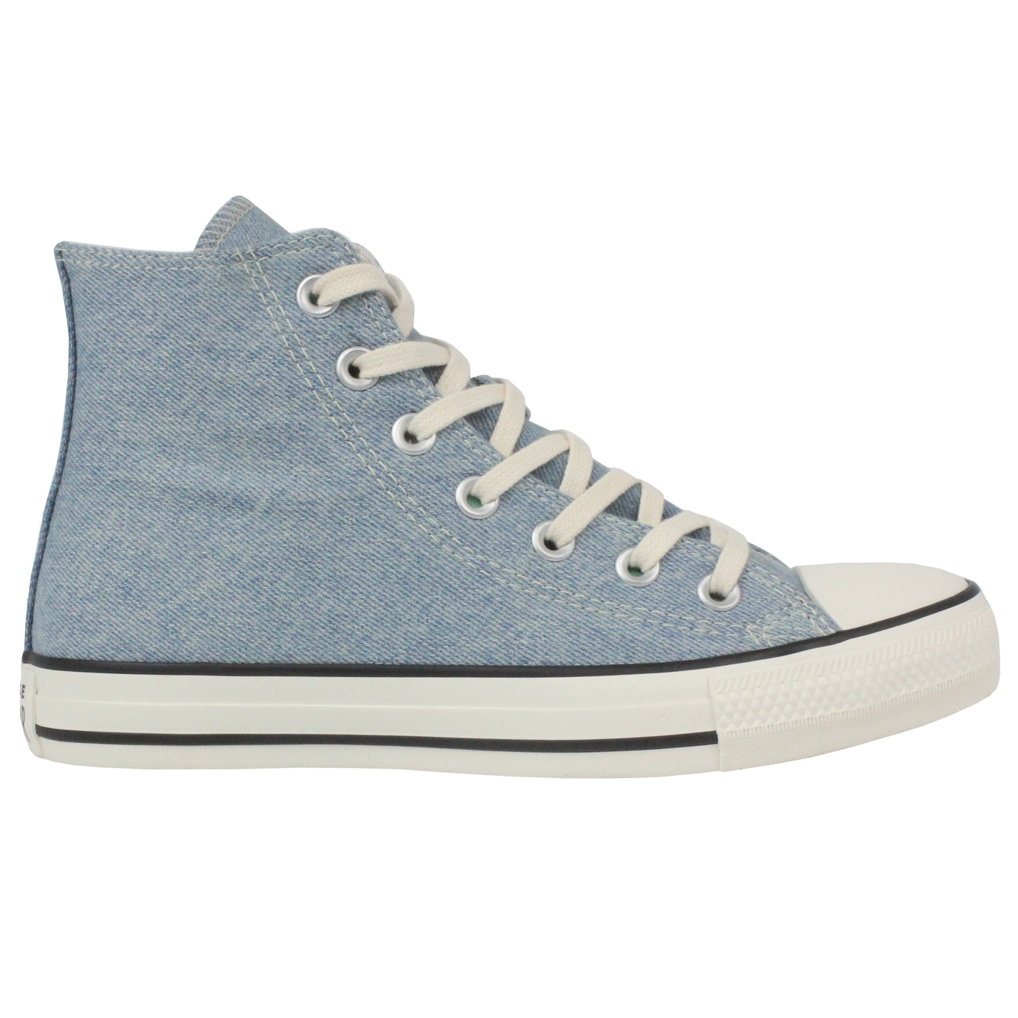 k.s ♡ Tênis Converse Chuck Taylor All Star Hi Azul Claro Bege Mel Amêndoa