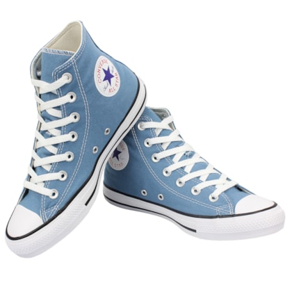 Tênis Converse Chuck Taylor All Star Hi Azul Escuro Preto Branco