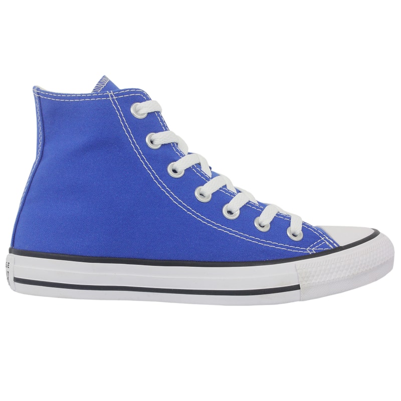 Tênis Converse Chuck Taylor All Star Hi Azul Royal Preto Branco