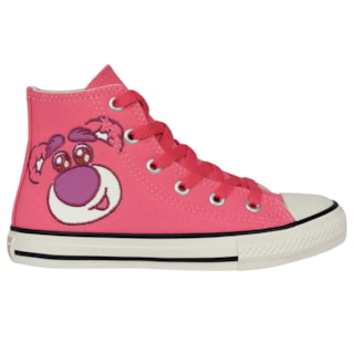 Tênis Converse Chuck Taylor All Star Hi Infantil Disney Urso Lotso Rosa Melancia Marfim Marfim