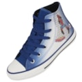 Tênis Converse Chuck Taylor All Star Hi Infantil Homem Aranha Azul Preto Branco