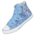 Tênis Converse Chuck Taylor All Star Hi Infantil Stitch Azul Amendoa Branco