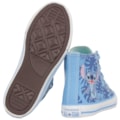 Tênis Converse Chuck Taylor All Star Hi Infantil Stitch Azul Amendoa Branco