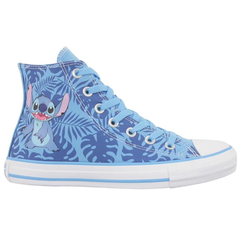 Tênis Converse Chuck Taylor All Star Hi Stitch Azul Amendoa Branco