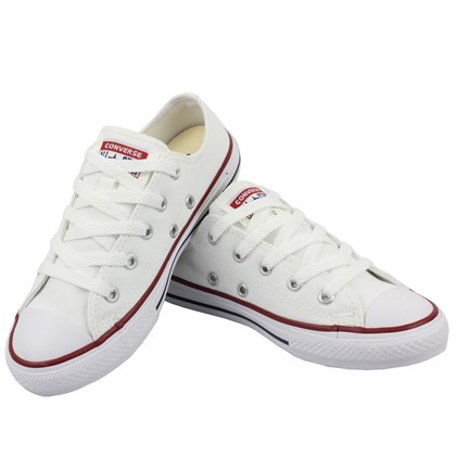 Tênis Converse Chuck Taylor All Star Infantil Branco Branco Marinho