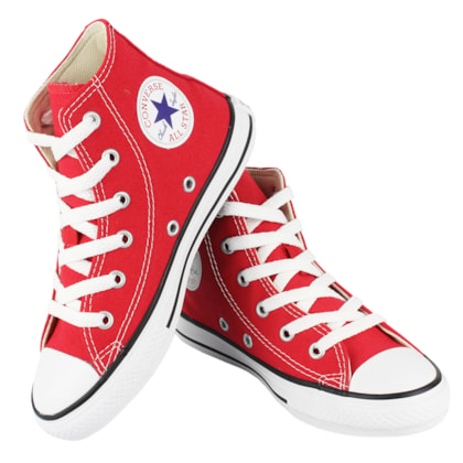 Tênis Converse Chuck Taylor All Star Infantil Hi Vermelho Cru Preto