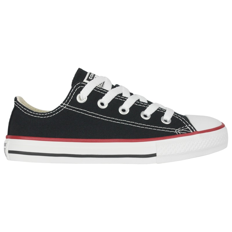 Tênis Converse Chuck Taylor All Star Infantil Preto Vermelho Preto