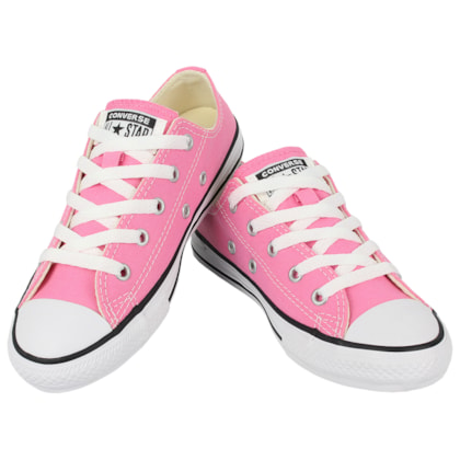 Tênis Converse Chuck Taylor All Star Infantil Rosa Cru Preto