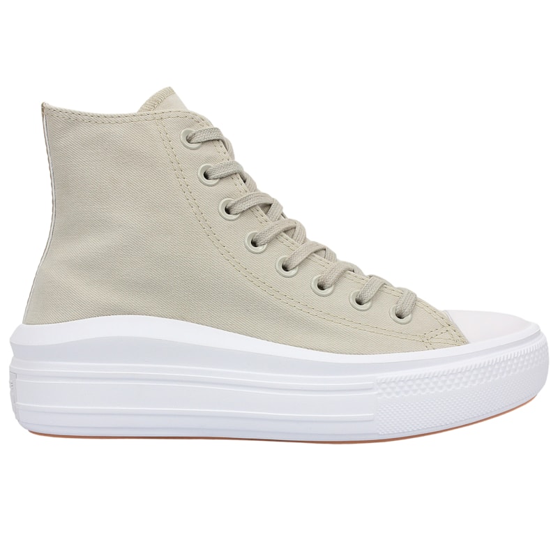 Tênis Converse Chuck Taylor All Star Move Hi Bege Claro Ouro Claro Branco