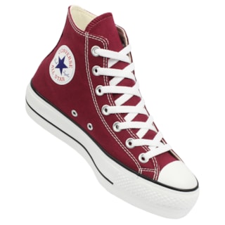 Tênis Converse Chuck Taylor All Star Plataform Hi Bordo Preto Branco