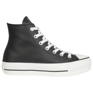 Tênis Converse Chuck Taylor All Star Plataform Hi Preto Branco Preto