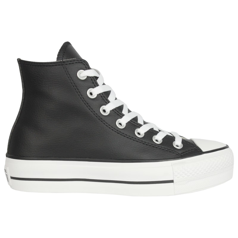 Tênis Converse Chuck Taylor All Star Plataform Hi Preto Branco Preto