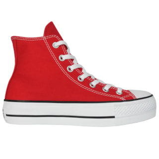 Tênis Converse Chuck Taylor All Star Plataform Hi Vermelho Preto