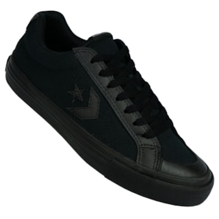 Tênis Converse Chuck Taylor All Star Sport Casual Monochrome Preto Preto Preto