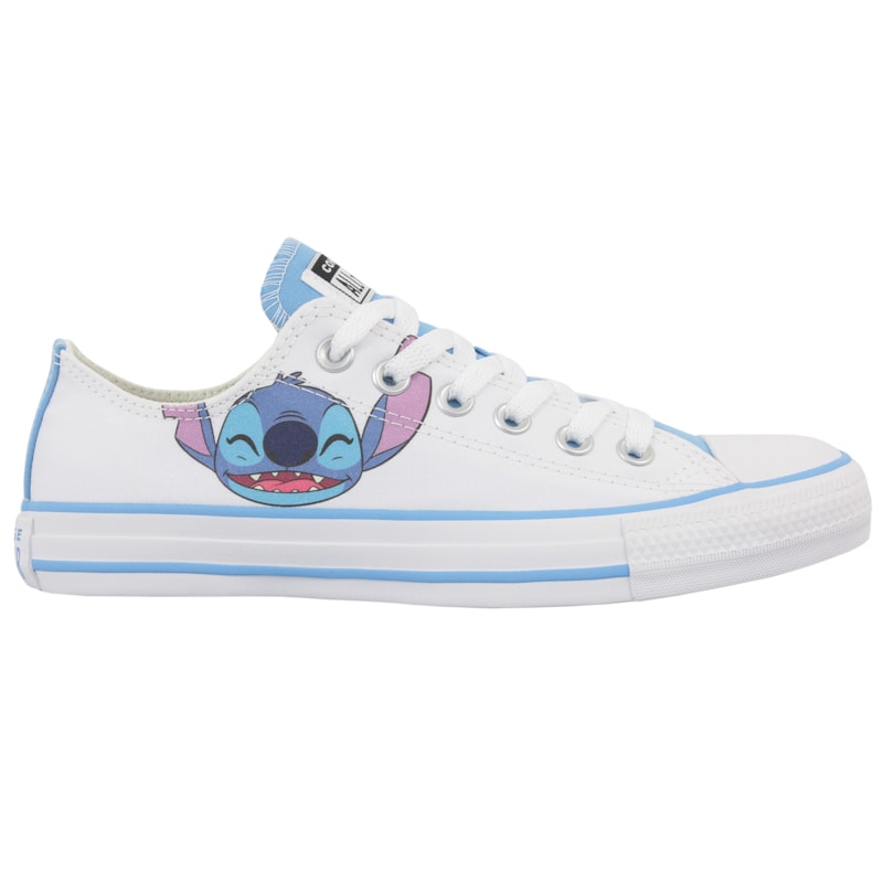 Tênis Converse Chuck Taylor All Star Stitch Branco Azul Branco