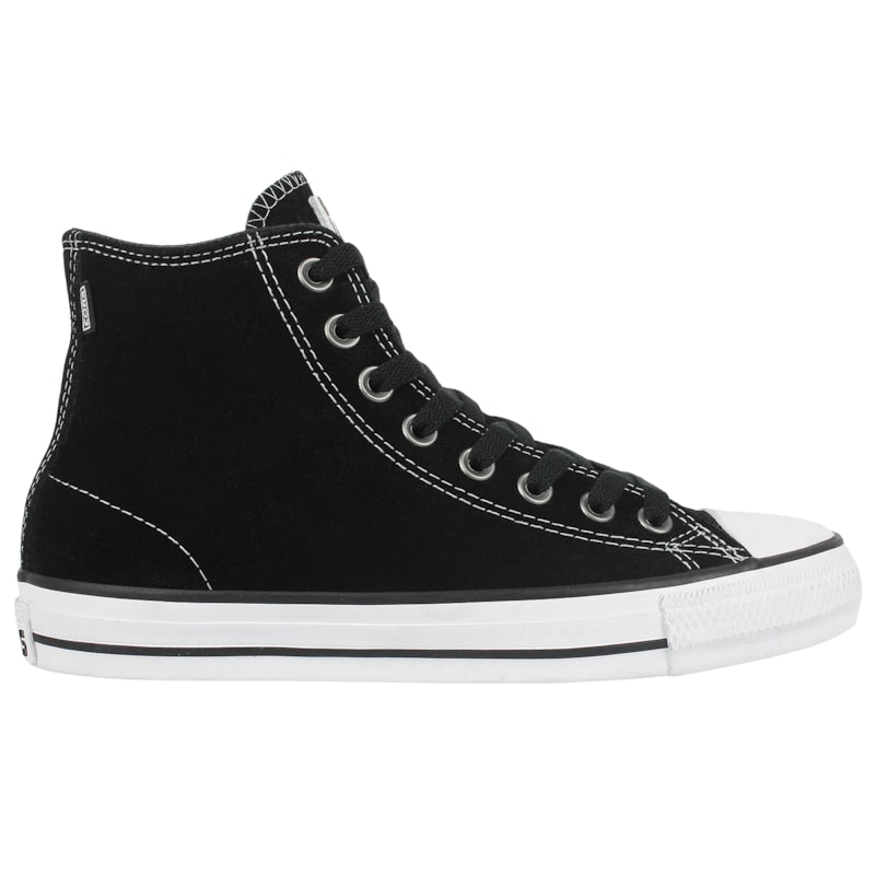 Tênis Converse Chuck Taylor Skate Hi Pro Camurça Preto Preto Branco