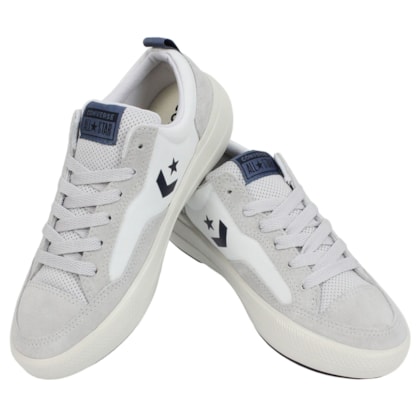 Tênis Converse Logan Lite Branco Azul Lago Amêndoa