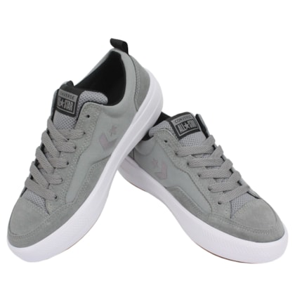 Tênis Converse Logan Lite Cinza Clássico Preto Branco