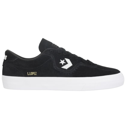 Tênis Converse Louie Lopez Pro Ox Black Black White Tênis Converse Louie Lopez Pro Ox Black Black White