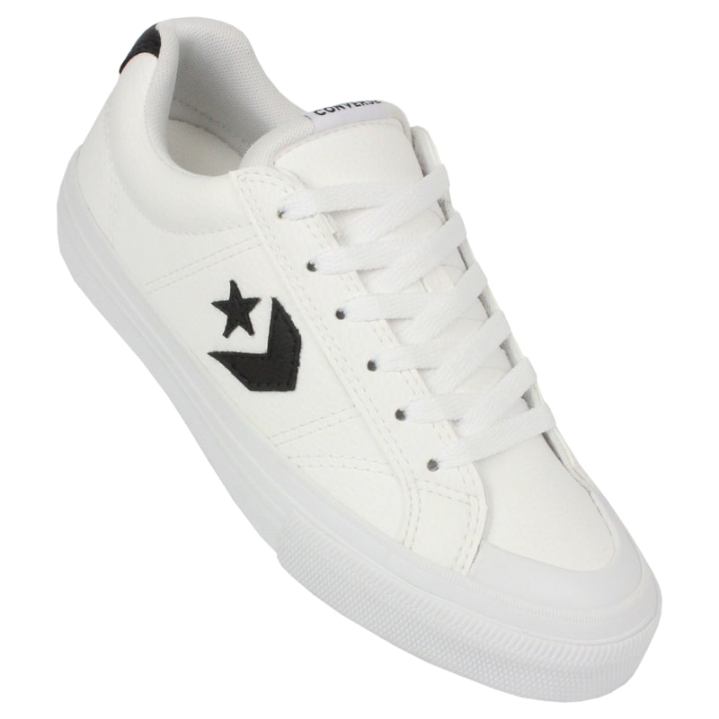 Tênis Converse Sport Casual Branco Preto Branco