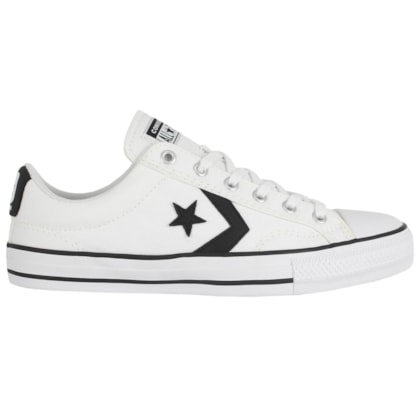 Tênis Converse Star Player Branco Preto Branco