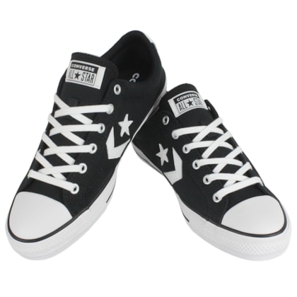 Tênis Converse Star Player Preto Preto Branco