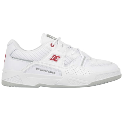 Tênis DC Shoes Construct White Red Grey