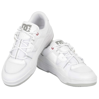 Tênis DC Shoes Construct White Red Grey