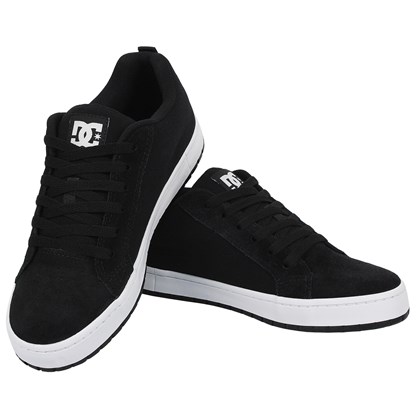 Tênis DC Shoes Court Graffik TX  Black Grey White