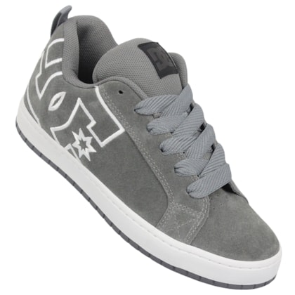 Tênis DC Shoes New Court Graffik SE Grey White