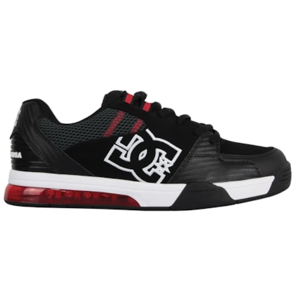 Tênis DC Shoes Versatile Black White Athetic Red Tênis DC Shoes Versatile Black White Athetic Red